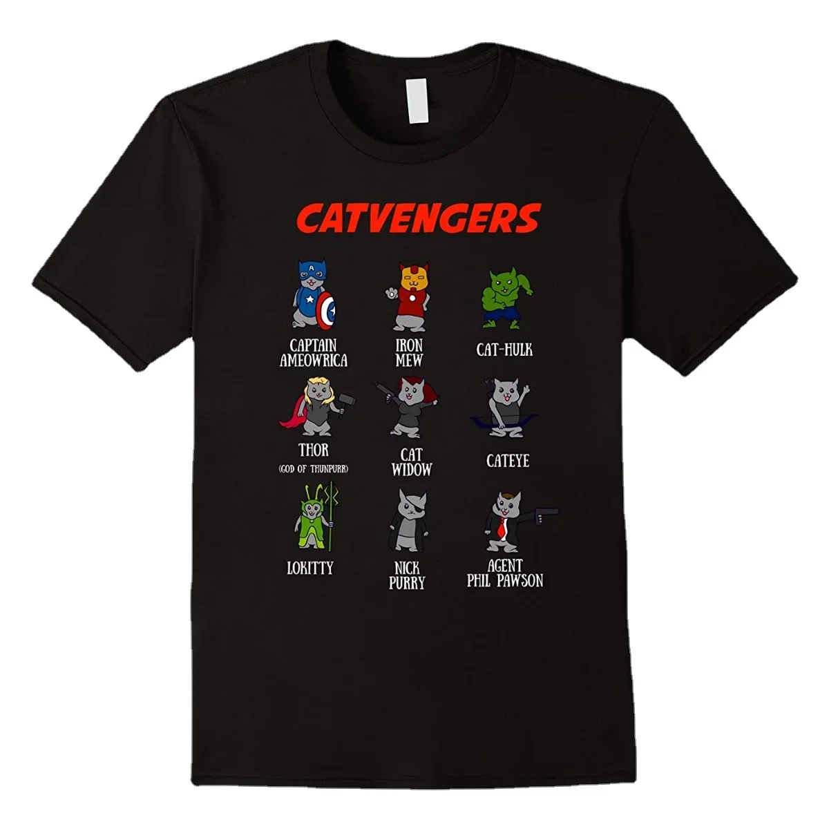 

Superhero Catvengers Funny Cat Lovers Gift T-Shirt. Summer Cotton Short Sleeve O-Neck Mens T Shirt New S-3XL