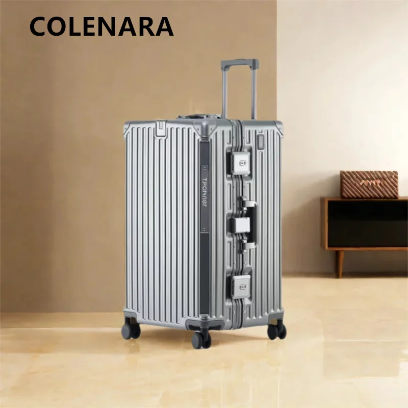 

COLENARA ABS+PC Suitcase 26"29"32 Inch Large Capacity Aluminum Frame Trolley Case Family Travel Essentials Travel Luggage