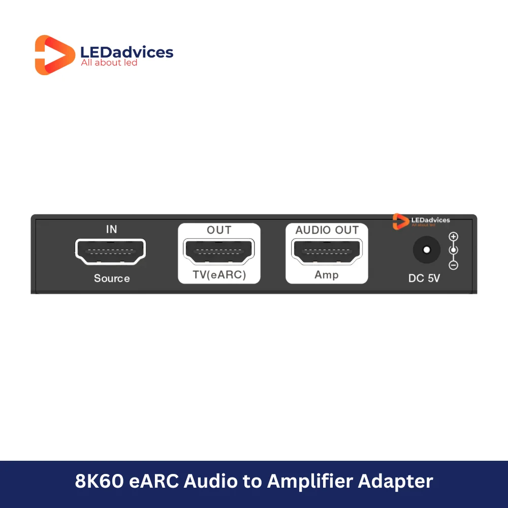 8K60 HDMI eARC Audio to Amplifier Adapter - 48Gbps, HDMI 2.1, Dolby Atmos, DTS:X, EDID Management, CEC Control