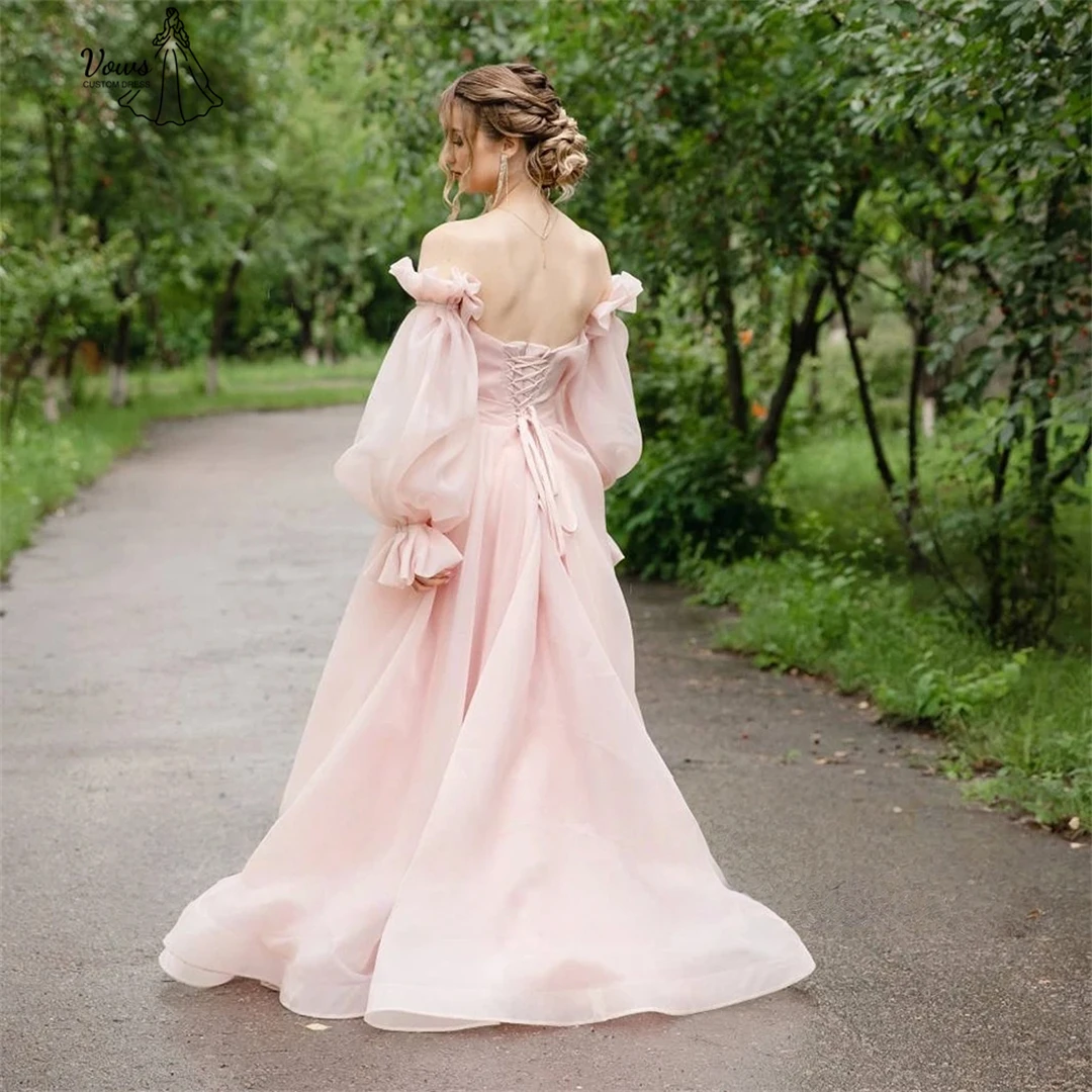 Vows Line A Women Evening Dress Woman Party Dress for Wedding Dresses Wedding Custom Made Off-shoulder Robe Soiree Elegant Gown
