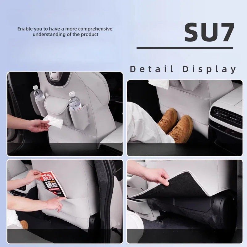 

For Xiaomi SU7 Anti-kick Pad Rear Seat Anti-wear All-inclusive Pad Backrest Pad Protective Interior Car Accessories Tools