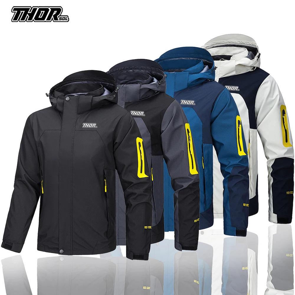 THORSOL Outdoor Windbreaker Cycling Jacket Bicycle Coat Men Motorcycle Waterproof MTB Racing Jackets Chaqueta De Ciclismo Hombre