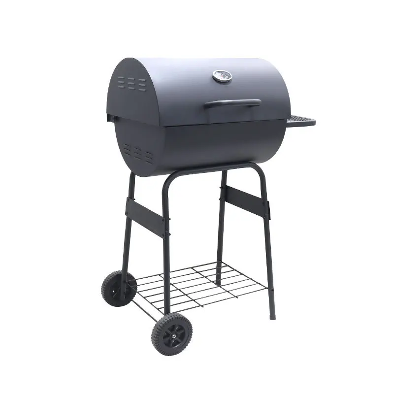 

Trolley Portable Outdoor Grill Household American Windproof BBQ Oil Drum Barbecue Grill Barbecue