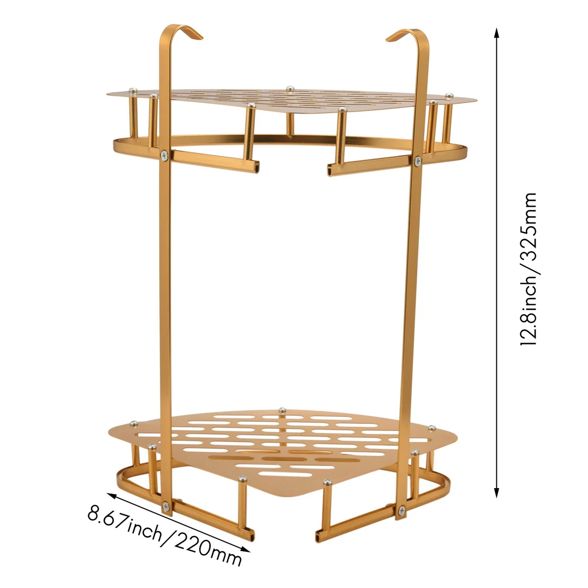 HOGold-mir d'angle mural pour douche, rangement pour shampoing