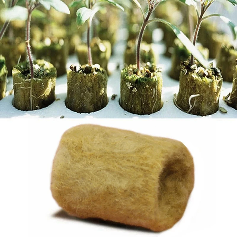 Soilles Planting Sponge Grow Garden Starter Cubes Rock Wool Plug Soilless Culture Substrate