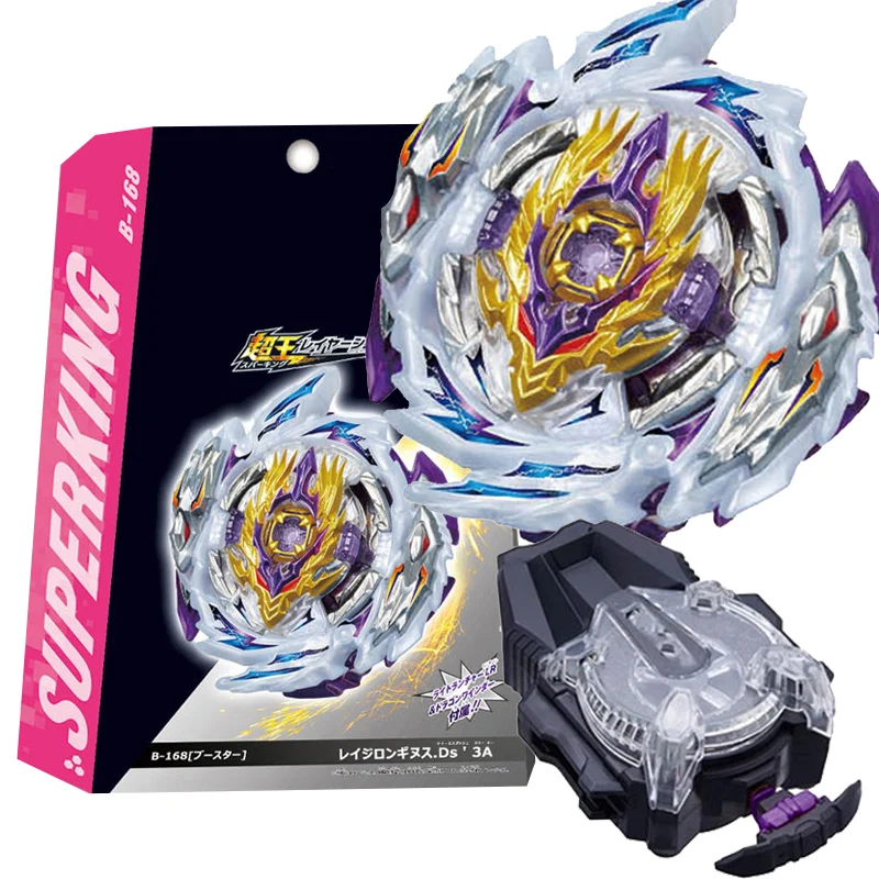 

Box Set B-168 Rage Longinus Super King B168 Spinning Top with Spark Launcher Box Kids Toys for Children