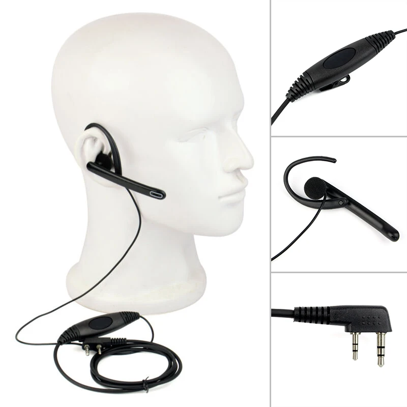 Radio Mic Headset Communication Accessories 2-Pin PTT Microphone For Kenwood KPG KPG27D KPG29D Practical Useful