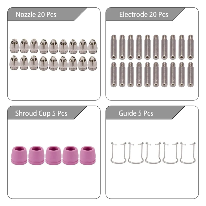 AG60 Φ плазменный резак, резак, набор расходных материалов для наконечников плазменного резака, аксессуары 50PK