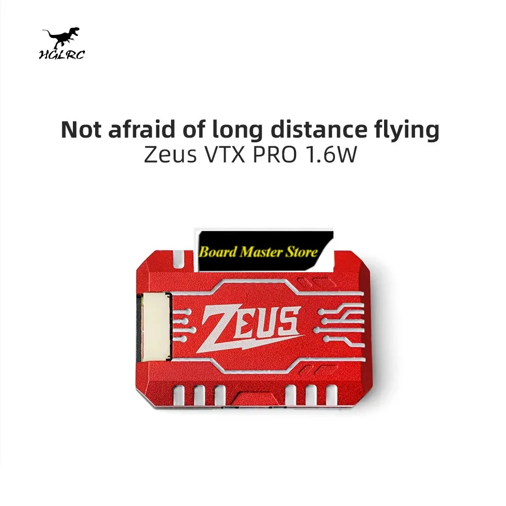 BoMsHGLRC Zeus VTX PRO 1.6W 5.8G 40CH Pitmode 25mW 400mW 800mW 1.6W Adjustable FPV VTX Built-in Microphone 7-36V For FPV Long Ra