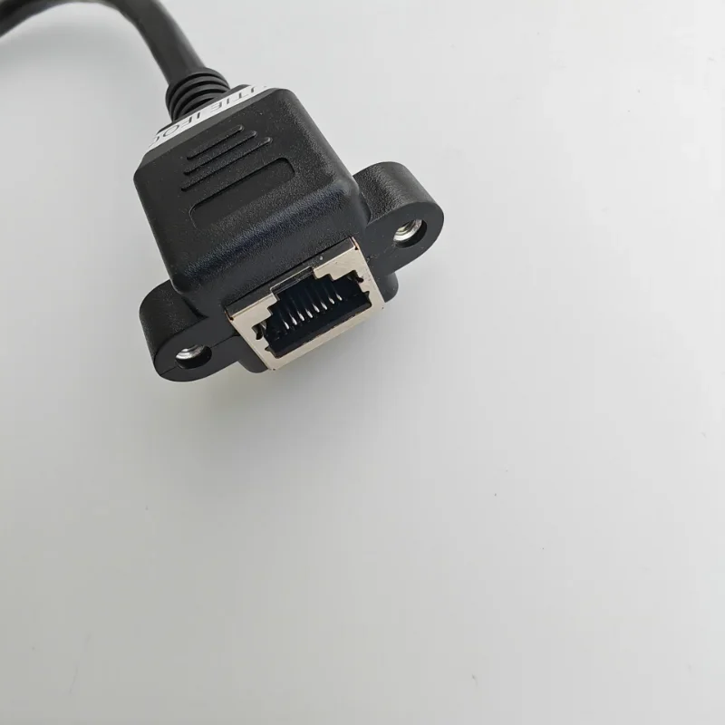 Cat6 Gigabit High Speed 1000Mbps Internet Cable RJ45 Network LAN Cord Male to Female Ethernet Extension Screw Panel Mount