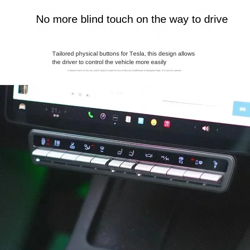 Adatto per la modifica e l\'aggiornamento del modello 3/Y del pulsante fisico Tesla con pulsanti fisici di controllo centrale multifunzionali