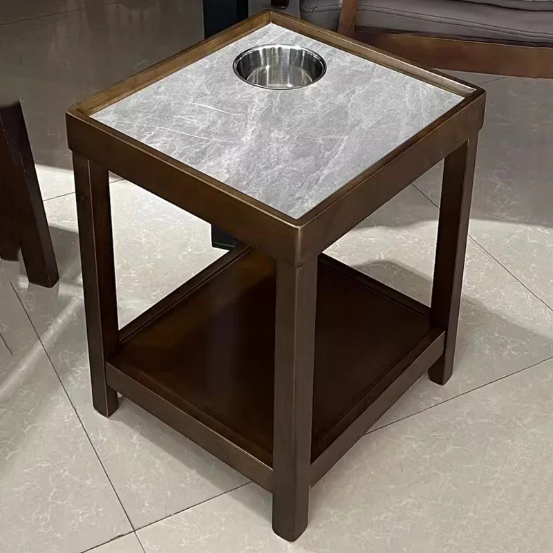 Square Small Tray Coffee Table Simple Cheap Cute Nordic Mobile Side Table Wood Balcony Mini Modern Mesa Auxiliar Home Furniture