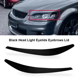 2PCS Front Headlight Eyebrow Modification Attachment Head Light Eyelids Eyebrows Lid Cover Ttim For VF Holden Commodore SS SSV