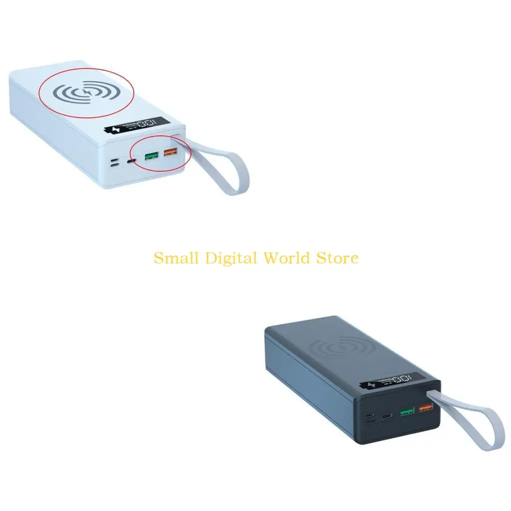 

77UB Съемный QC3.0 PD ЖК-дисплей с быстрой зарядкой DIY 16x18650 Батарея для корпуса для батареи без защиты