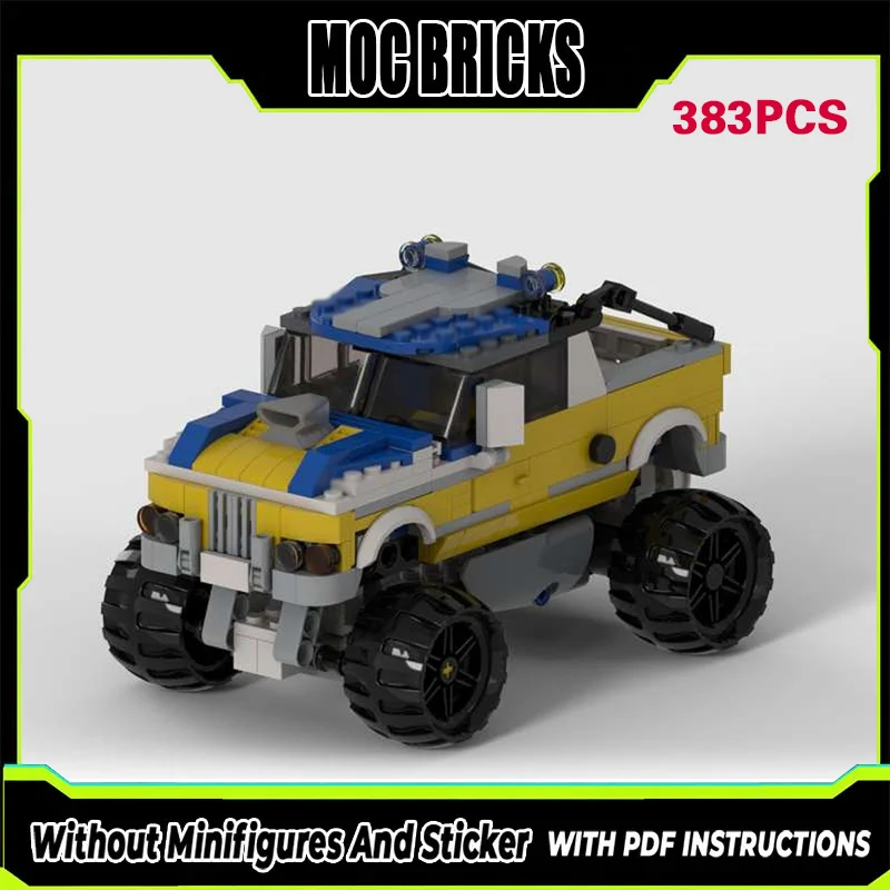 

Speed Racing Car Model MOC Building Bricks Classic Pick-Up BigFoot Modular Technology Gifts Holiday Assemble Children Toys Suit