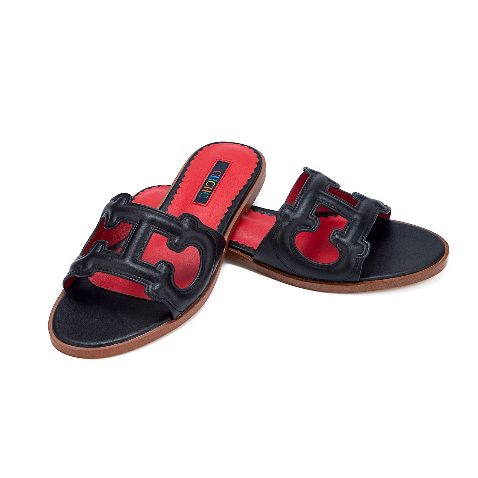 

CH Women's Solid Color Slippers for Outings, Exquisite and Fashionable Brand, Versatile Casual Women's Flat Shoes