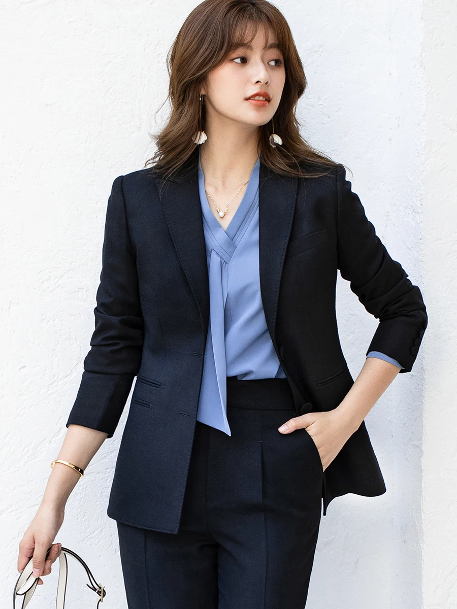 

OffiY женский шерстяной костюм Profional ort Fit для интервью, общественного служения, Busin, повседневный модный костюм Sle