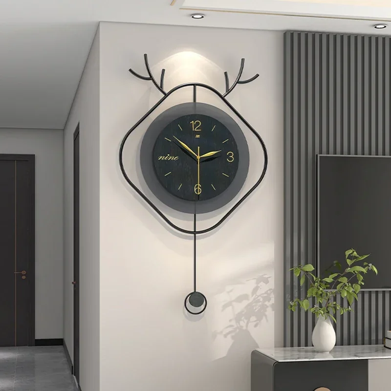 

Minimalist Nordic Wall Watch Luxury Interior Bedrooms Silent Wall Watch Peacock Simple Fashion Metal Reloj Pared Home Decoration