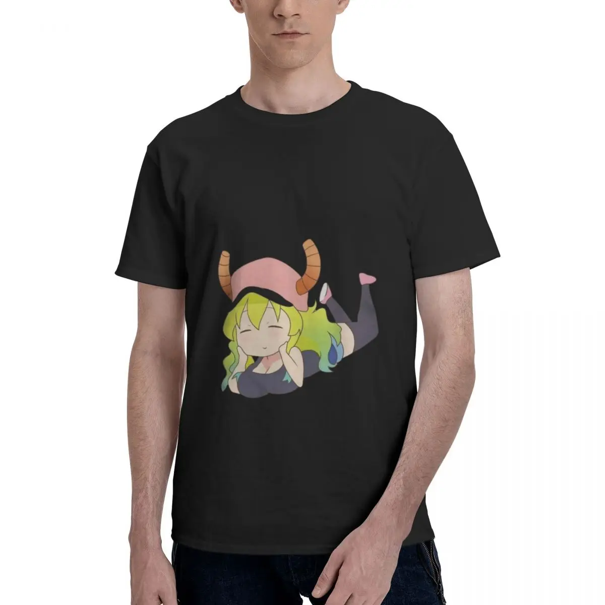 

Kobayashi San No Maid Dragon Lucoa Luxury T Shirts for Men Summer Print Shirt Cotton High Quality Clothing Streetwear S-6XL