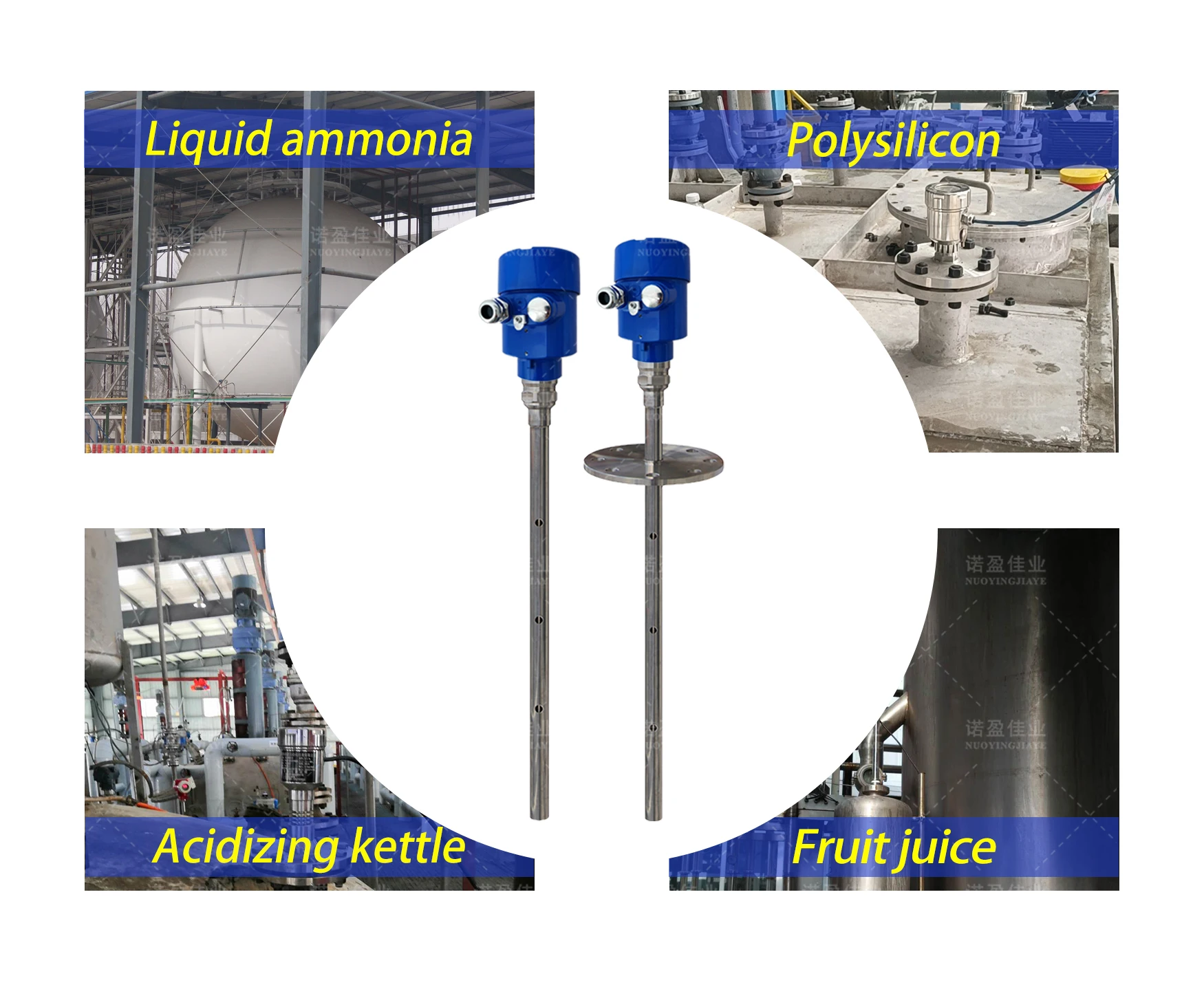 Coaxial Guided Wave radar Level Meter/level Gauge for Cooking Pots, Sterilization Equipment in Food Processing