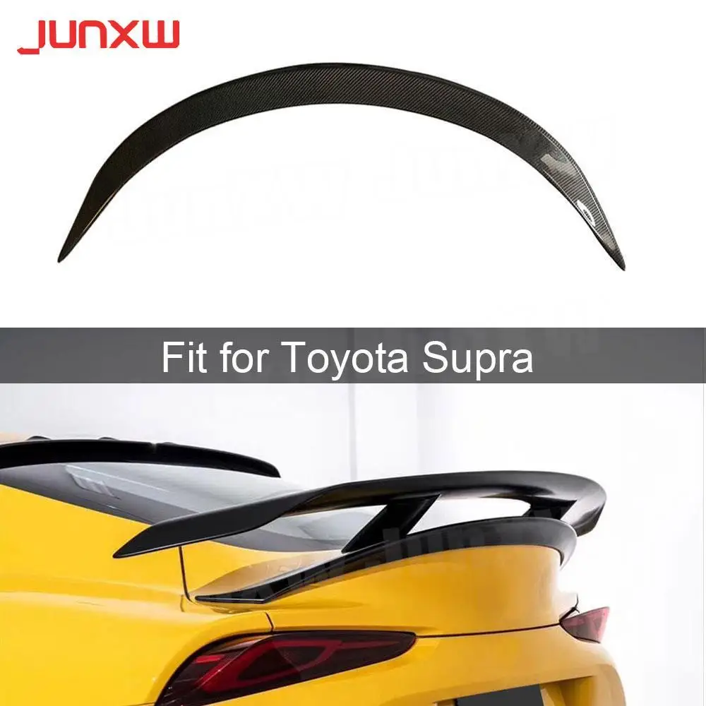 

For Toyota Supra Carbon Fiber Rear Trunk Spoiler Wing Black Finish 2019 - 2020 FRP Car Styling Bumper