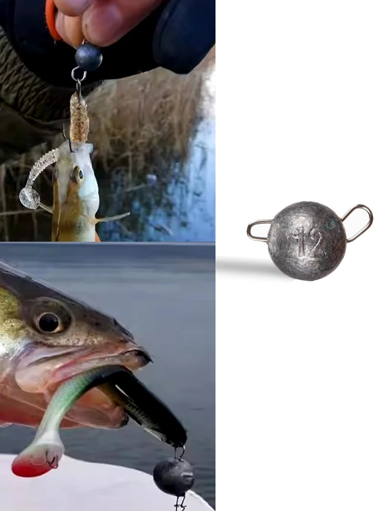 Mrlurion accessoire de pêche 10 pièces 2g 4g 6g 8g 10g 12g 14g 16g plombs de gabarits pour la pêche au leurre en eau profonde, évier pendentif rond