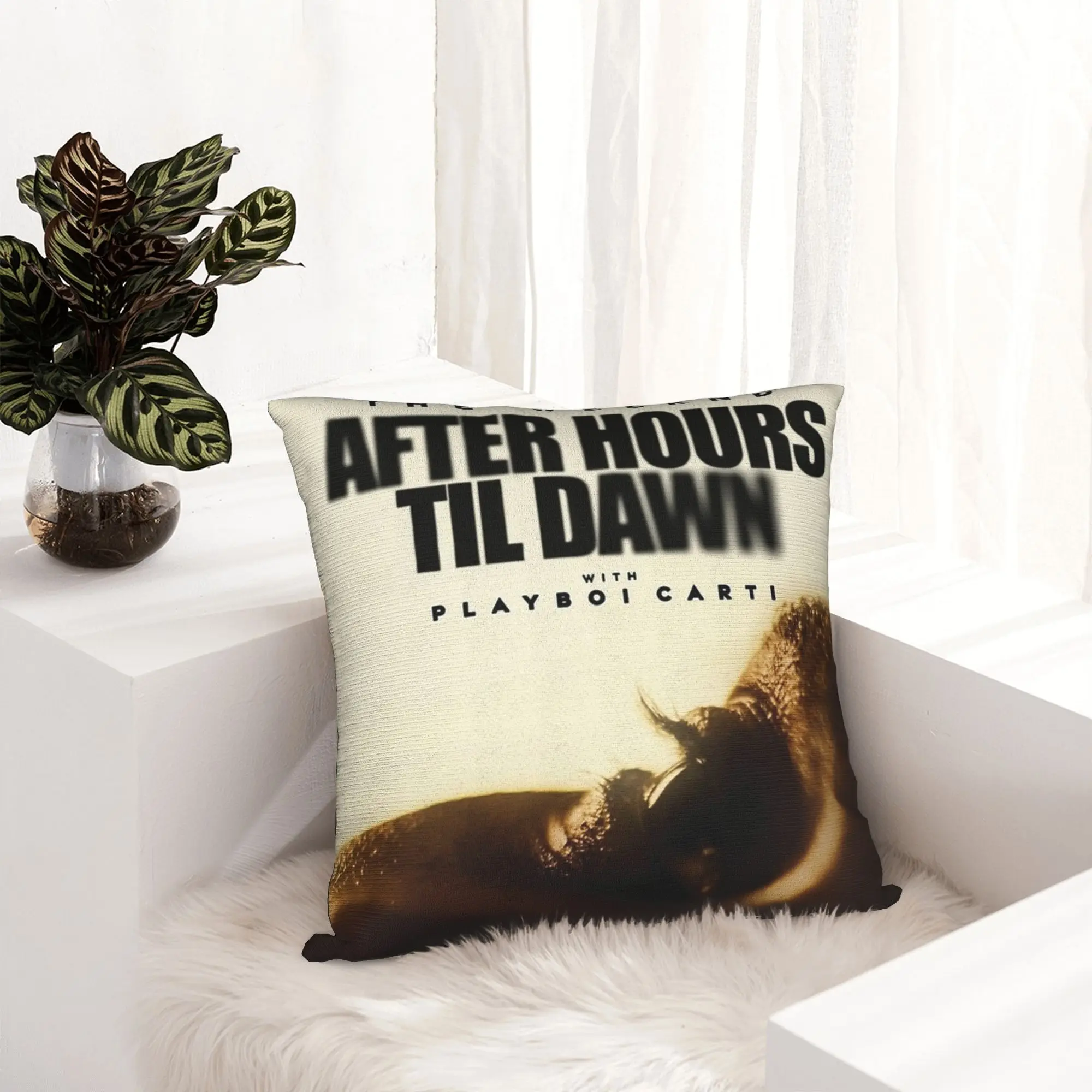 After Hours Til Down Tour The Weeknd Pillowcase Printing Cushion Cover Decorations Throw Pillow Case Cover Home Zippered 40*40cm