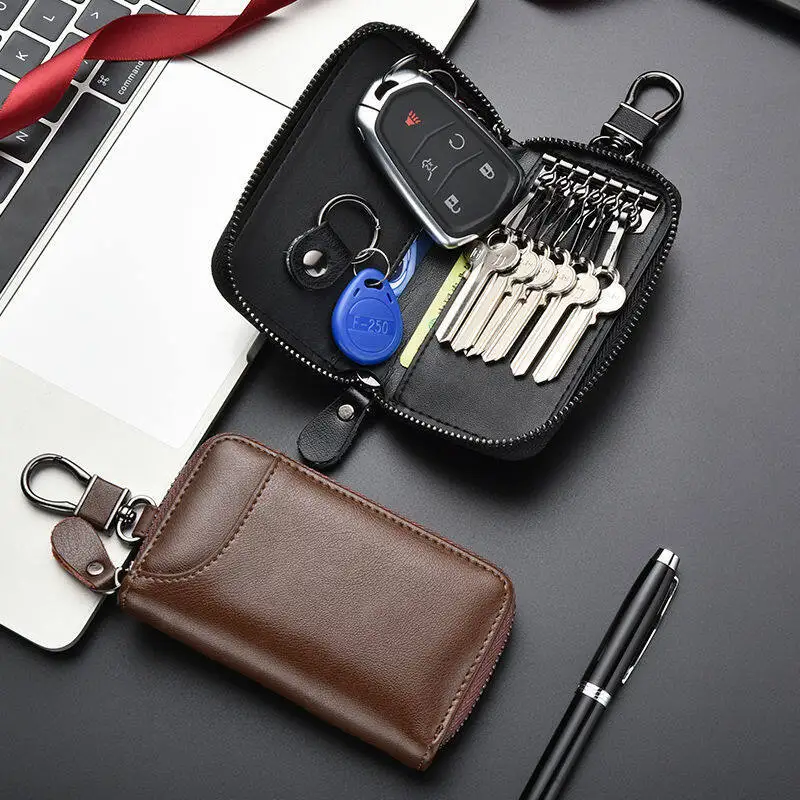 Fashion Key Holders Men Women Key Bag Organizer Zipper Pouch Car Key Wallet Housekeeper Keys Case with Id Credit Card Holders