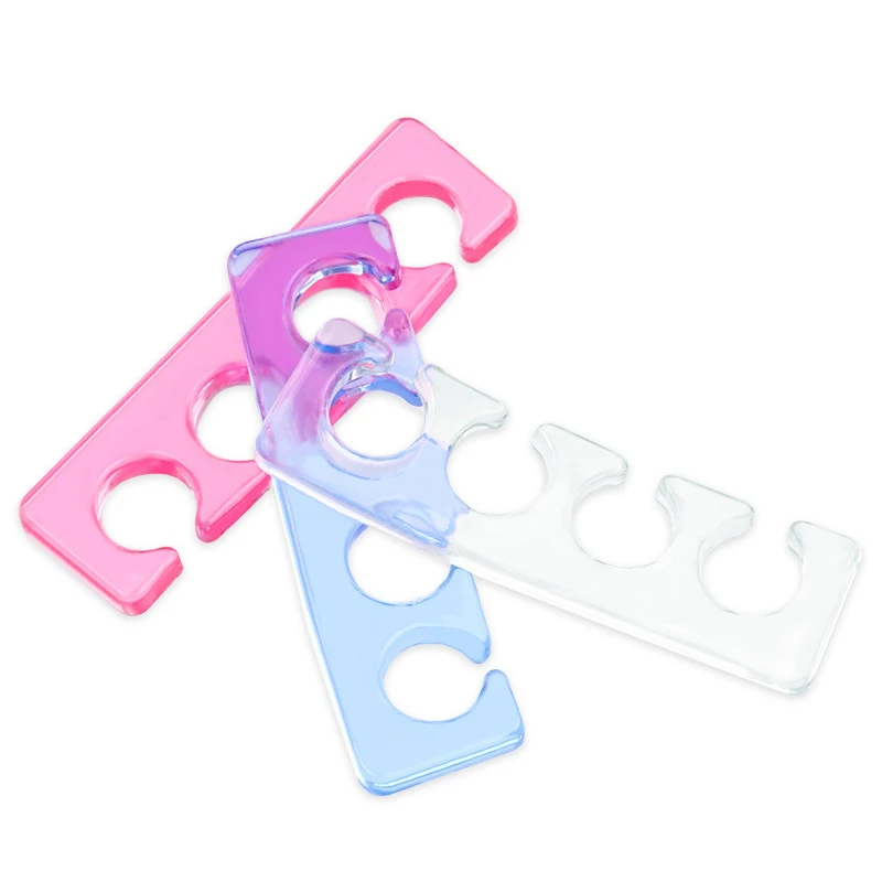 2pcs (1pair)Soft Silicone Finger Toe Separator Soft-Silicon 5 Colors Flexible Finger Toe Spacers for Nail Polish Pedicure Tools