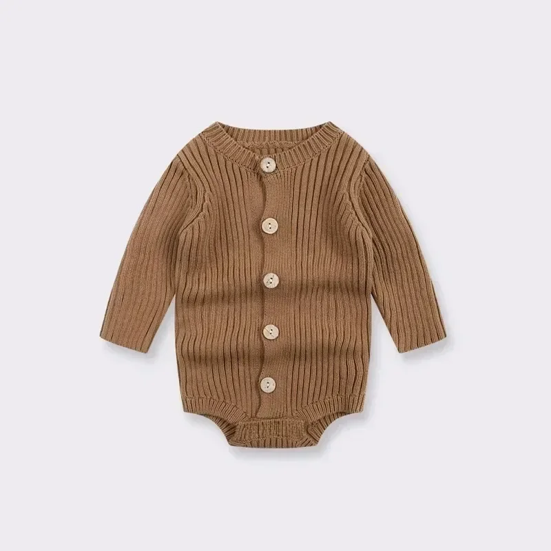 DGUKYM Autumn New Baby Knit Sweater Jumpsuit Triangle Haori Children's Wear Cotton Footies Spring Autumn Season Climbing Clothes