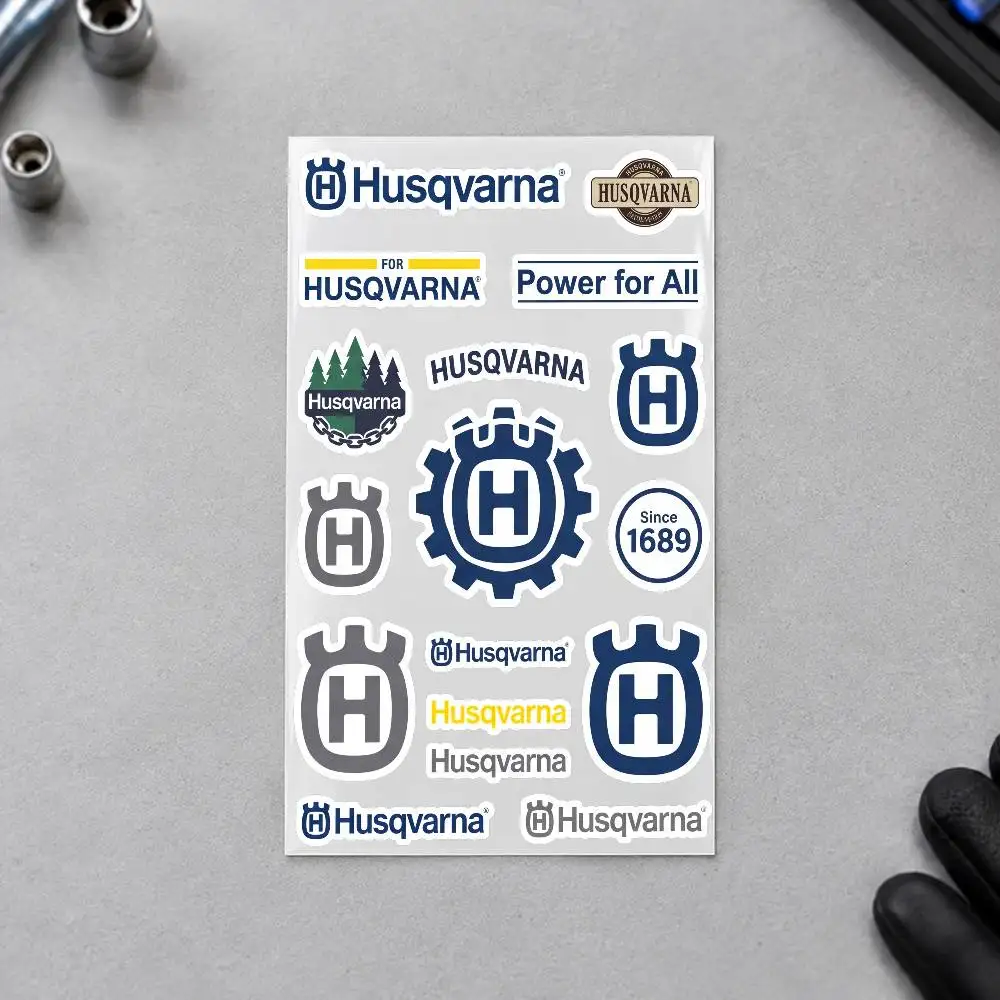 H-HUSQVARNA Motorcycle Decal Sticker Kit Reflective Graphics For Helmet Tank Fairing Body Custom Bike