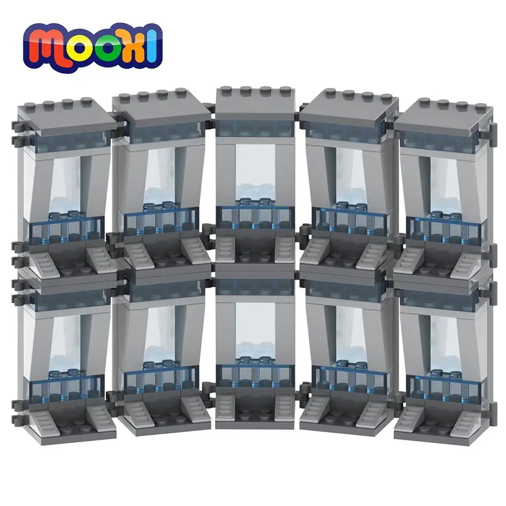 MOOXI Movie Action Figures Display Stand Box 22Pcs MOC Bricks Figure Model Set Parts Building Blocks Kids Toys For Children Gift