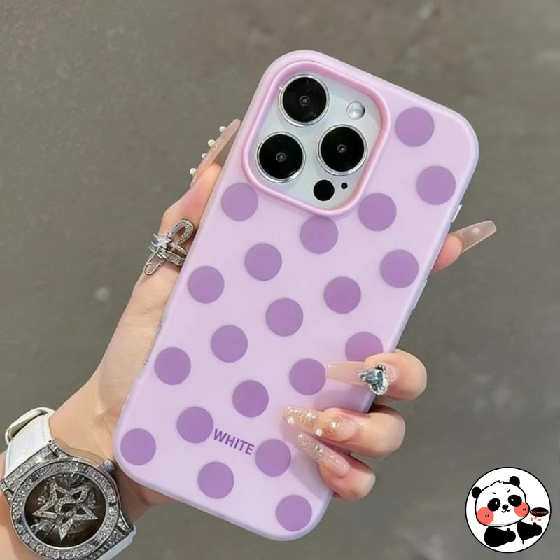 New Candy Color Polka Dots Matte Case For Samsung Galaxy S22 S24 Plus Ultra FE M12 F12 M10S F05 M05 M04 M02S F02S M02 F02 Cover