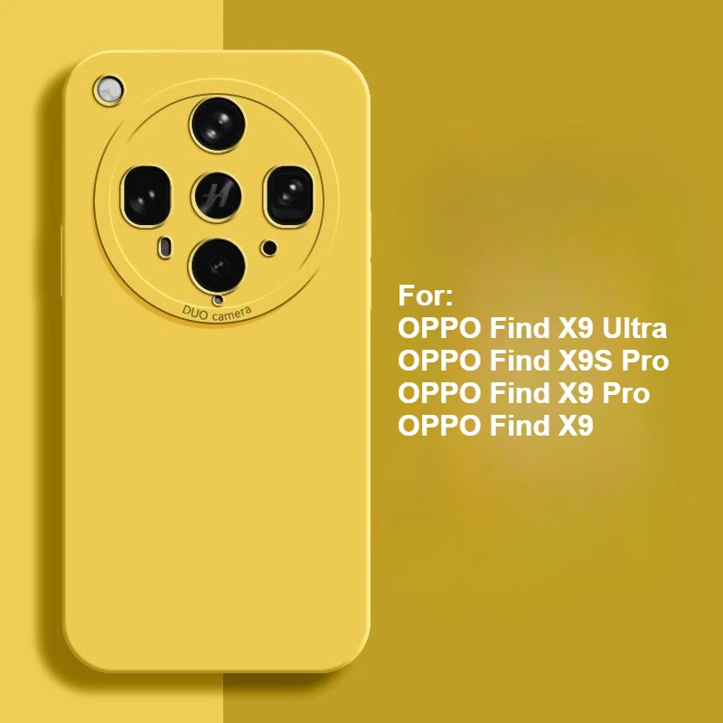 Coque en silicone liquide anti-chute pour OPPO Find X9 Ultra X9 S Pro, protection anti-choc, effet Angel Eye, compatible avec la peau.