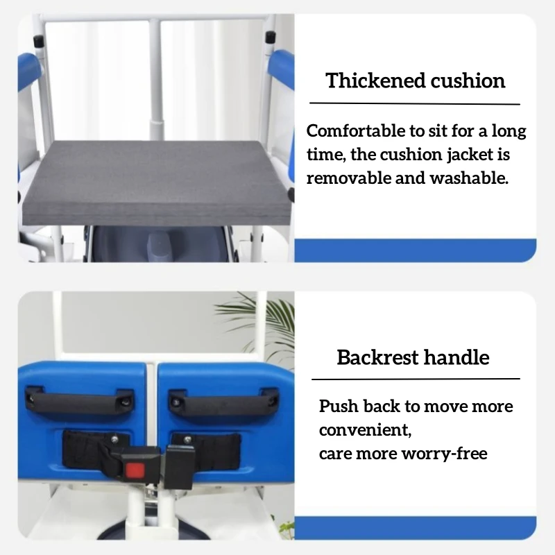 Chaise de transfert de patient avec commode, gadgets pour le transfert de mouvement, usine de gros