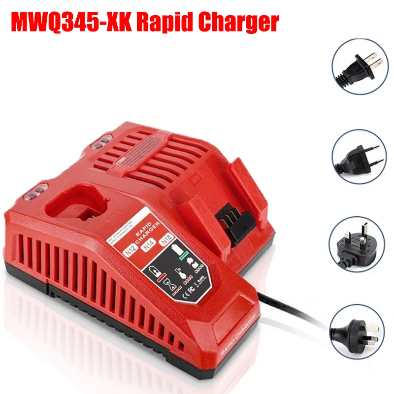

ALASICKA Rapid Charger Replacement Part Compatible with For Milwaukee M-18/M12 12V Lithium Batteries Power Tool Battery Charger