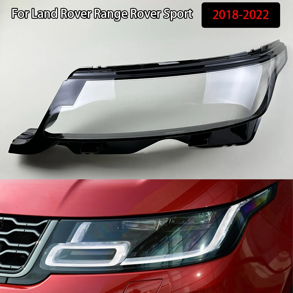 

For Land Rover Range Rover Sport 2018-2022 Lamp Shade Headlamp Shell Transparent Lampshade Headlight Cover Lens Plexiglass