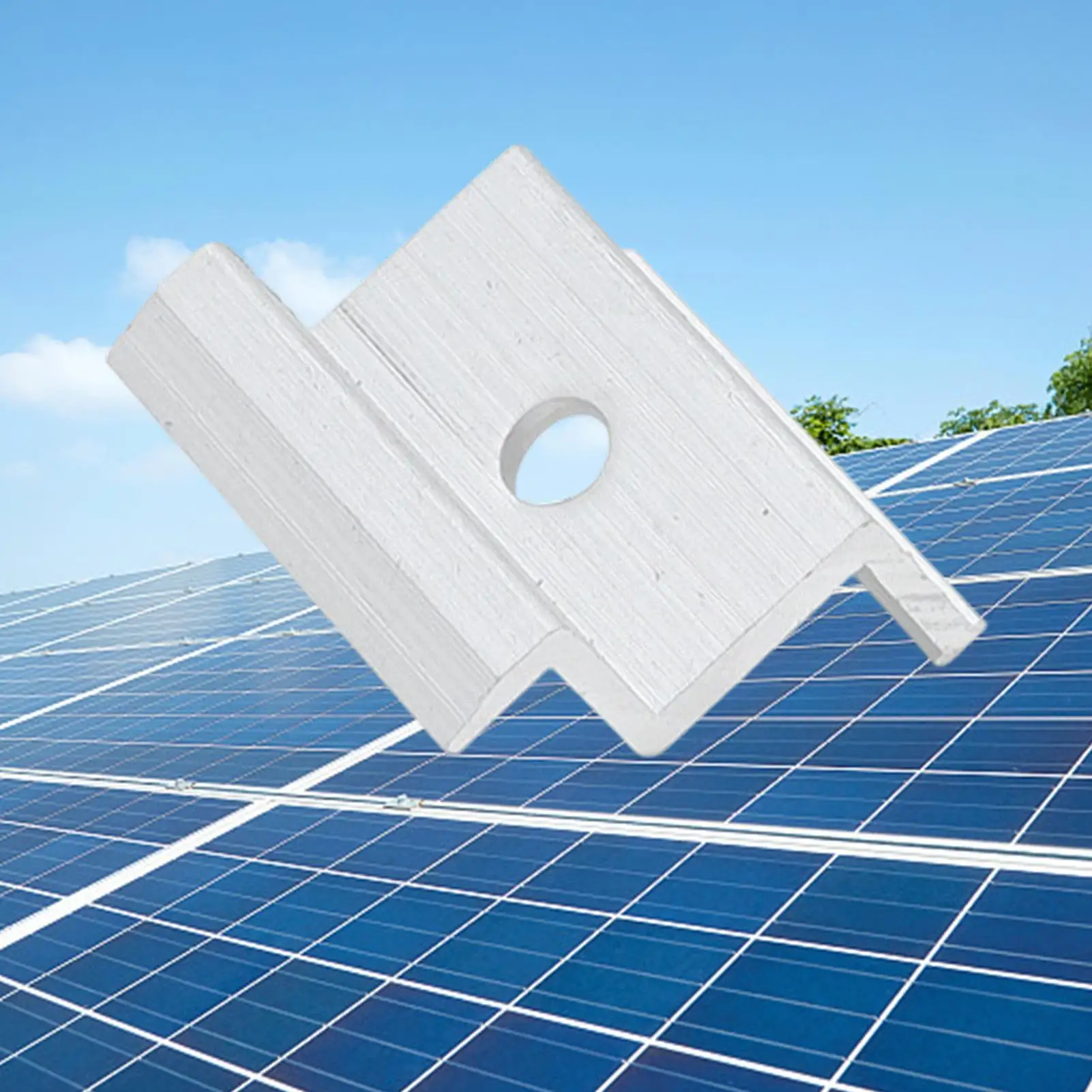 Solar Panel Mounting Brackets Alloy Lightweight Rustproof Blocks Solar Panel Mounting Mid Hardware for Outdoor Garden Yard Roof