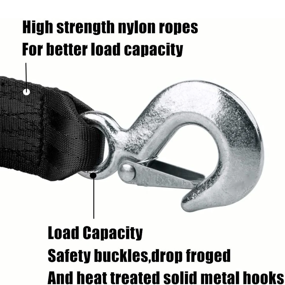 Marine Winch Belt Marine Capstan Belt Marine Winch Change Tapes Heavy Hook Safety Belts Boats Straps,7 M