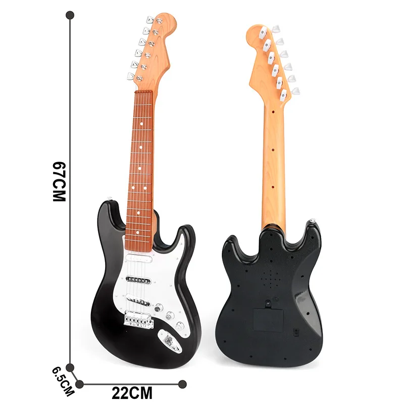 子供用エレキギターおもちゃ LEDライト ポータブルおもちゃ 楽器 子供教育玩具 誕生日プレゼント 8曲内蔵