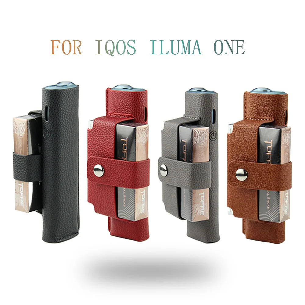 

7 Colors 2in1 E-Cigarette Case for IQOS ILUMA ONE Leather Case E-Cigarette Skin Funda for ICOS ILUMA One Accessories