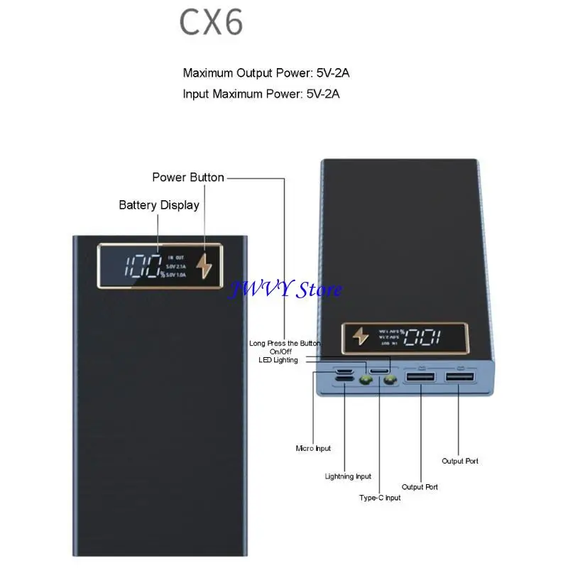 573A DIY Case with 22.5W Quick Technology Shells Digital Display