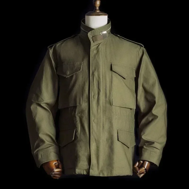 American Retro Jacket Field Equipment Hooded Coat Men's Field Trench Coat Functional Hunting Coat