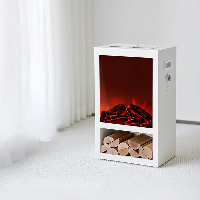 Authentic original heating fan, electromechanical heating heater, household simulation flame solid wood electric fireplace