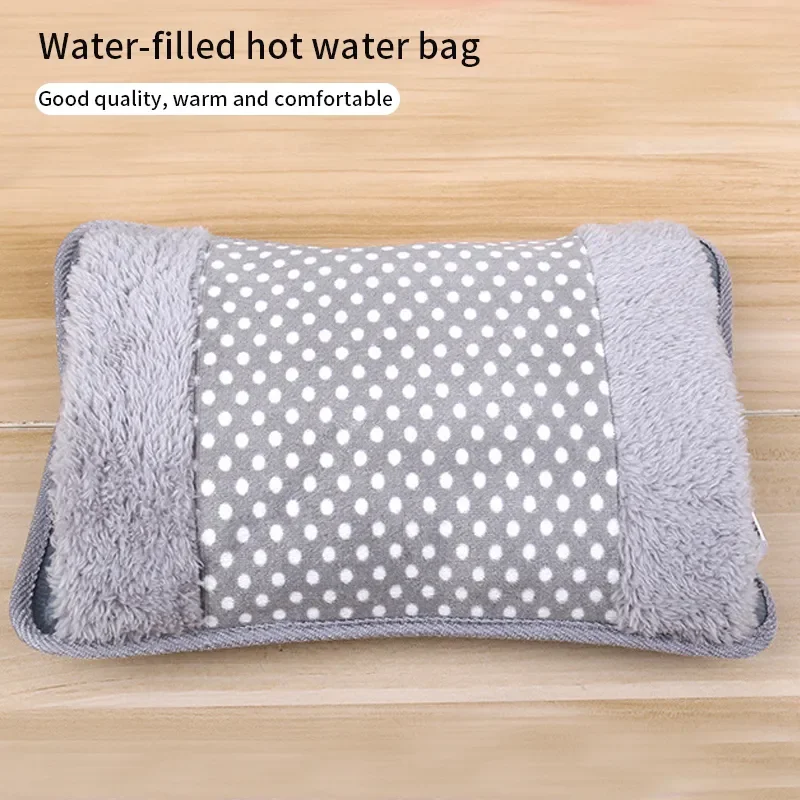 Rechargeable Winter Dot Pattern Hands Warmer, Double Insert Hot Water Bag for Charging, EU 220V, 500W