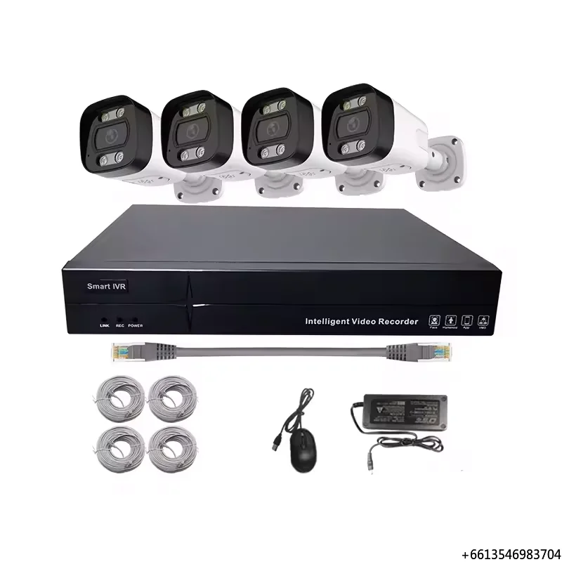 

4K PoE Security Camera System Home Surveillance NVR Kits 4Pcs 8MP IP Security Camera Outdoor&Indoor