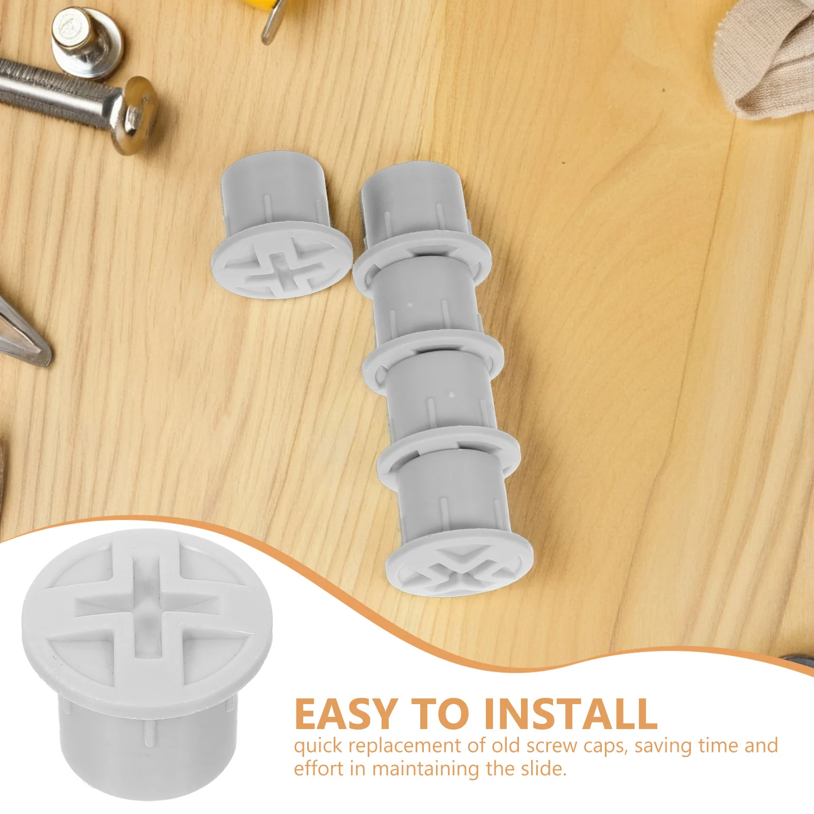 5Pcs Slide Screw Caps 2.4cm Inner Diameter Plastic Fixing Covers for Kids Play Equipment - Weather Resistant Safety Accessories