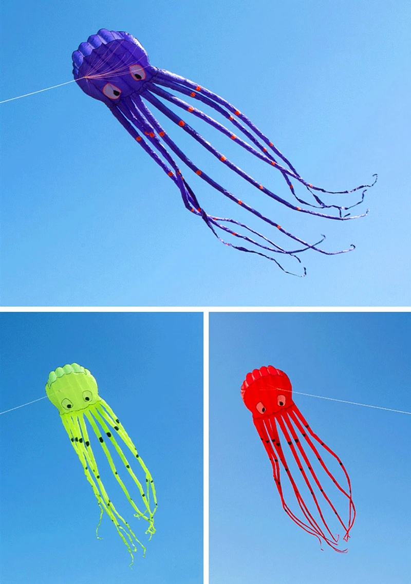 Free Shipping 8m octopus kites flying for adult kites flying parachute outdoor fun sports kites hawk kites albatross kites fun