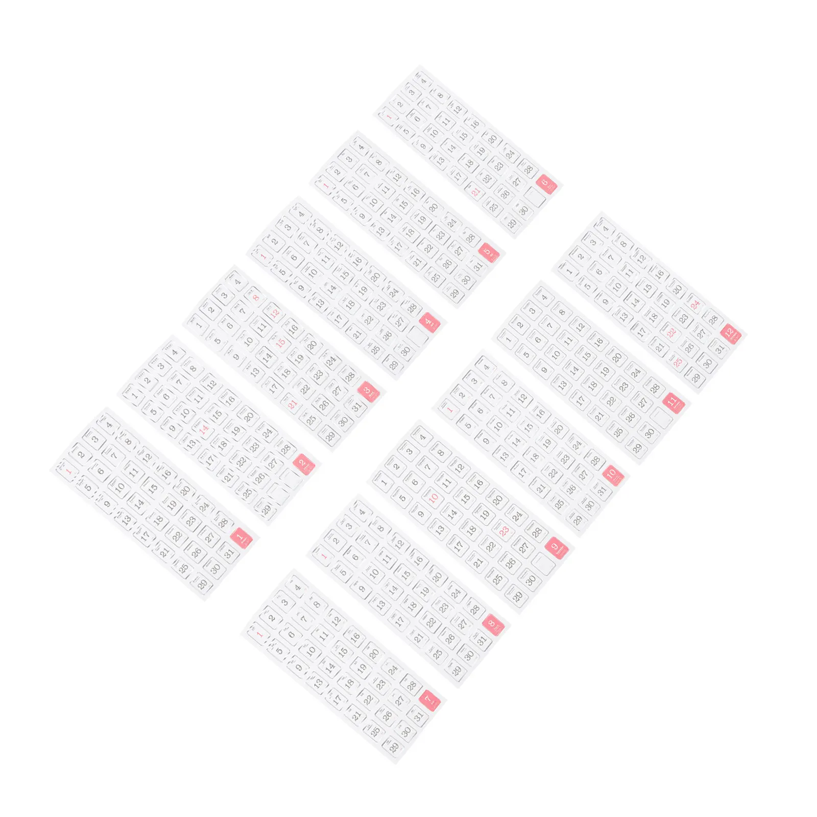 

60Pcs Calendar Reminder Stickers Easy Peel Stick Decor DIY Planner Labels for Handbook Notes Envelopes Marking