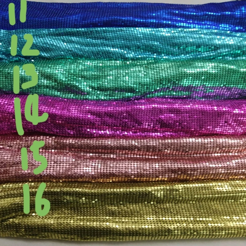 24x20cm 10 Colors For Choose Metal Mesh Fabric Metallic cloth Metal Sequin Sequined Fabric DIY Sewing Accssory Decoration